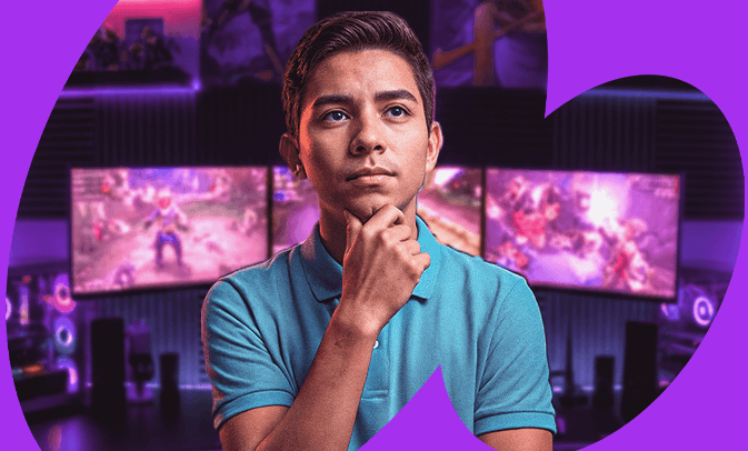 imagen de una joven pensativa sosteniendo un cable de internet