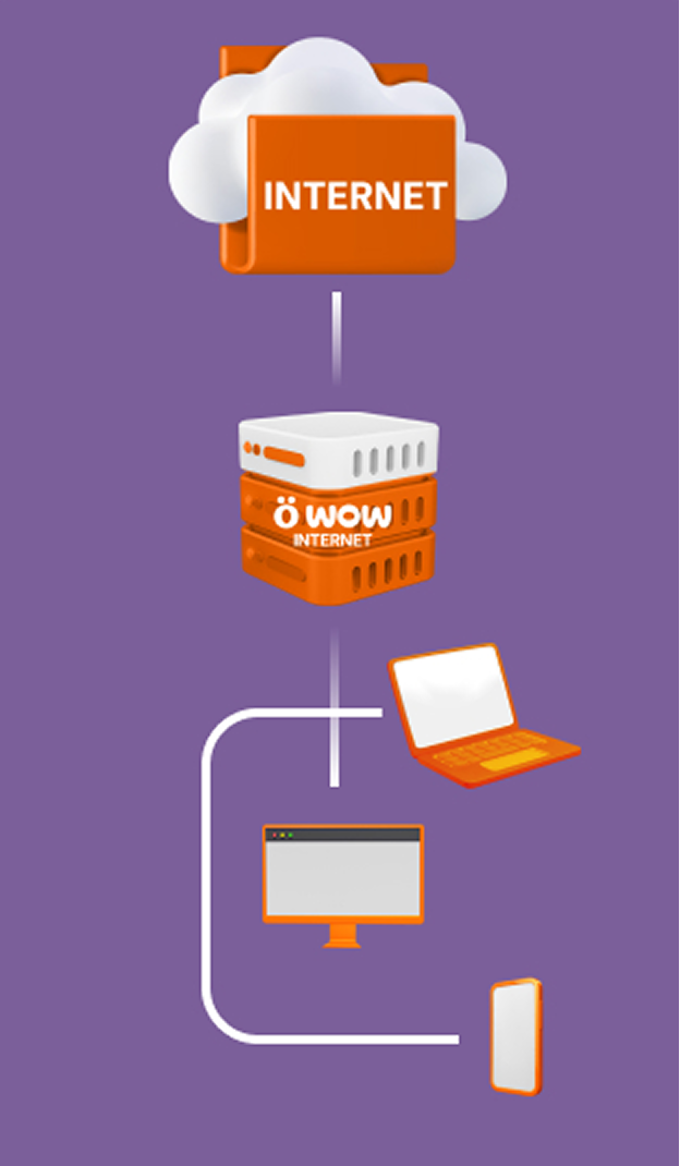 Imagen que describe el servicio de fibra óptica punto a punto