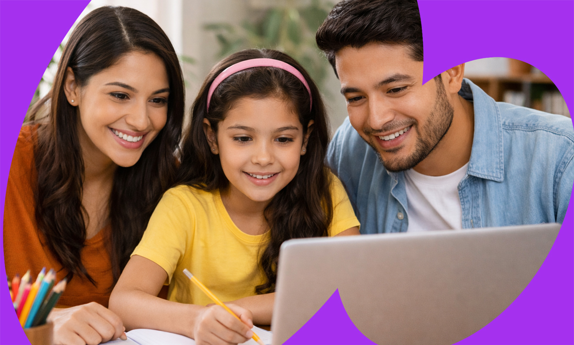 foto de una familia de 3