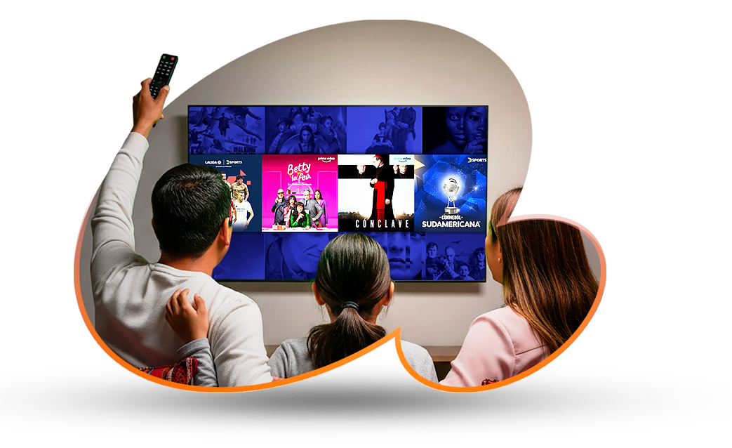 imagen de una familia viendo televisión